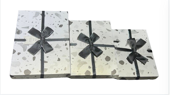 Caja de regalo de oro caliente de patrón personalizado caja de regalo de arco caja de regalo de joyería conjunto de caja de regalo
