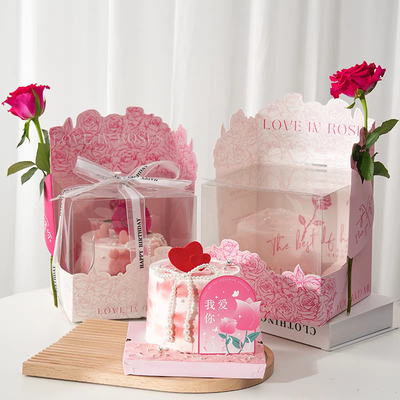 Pedido personalizado aceptado Cajas de pasteles grandes con espesor de papel seleccionado por el cliente