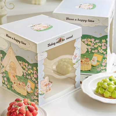 Cajas de pasteles de espesor de papel personalizable para protección y presentación de galletas