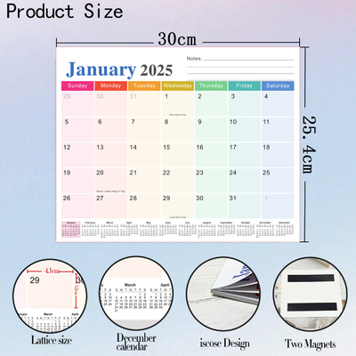 Calendarios de pared personalizados de 12 x 12 pulgadas para las vacaciones de EE.UU. Diseño personalizado