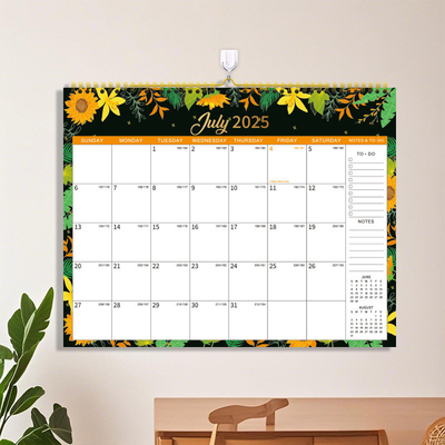 Diseño personalizado Impresión de calendario personalizado Vista mensual con los principales días festivos de EE.UU. marcados