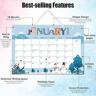 12 fotos calendarios de pared personalizados en espiral para regalos corporativos