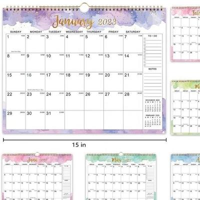Impresión de calendario personalizado con tipo de papel brillante Añadir fechas y eventos personalizados