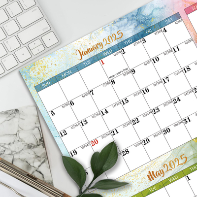 Diciembre Fin de mes Impresión de calendario personalizado Marcado con los principales días festivos de EE.UU. Personalizable