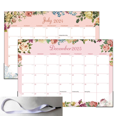 Calendarios de pared personalizados de 12 x 12 pulgadas con días festivos