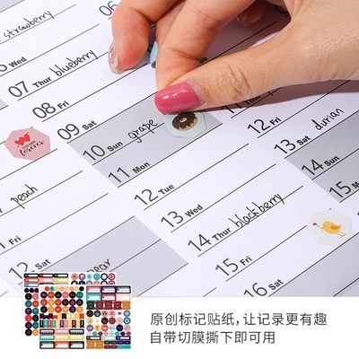 Impresión de calendario personalizado Tipo de papel brillante Forma retangular