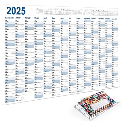 Organice su negocio con calendarios de pared personalizados en papel en la vista mensual