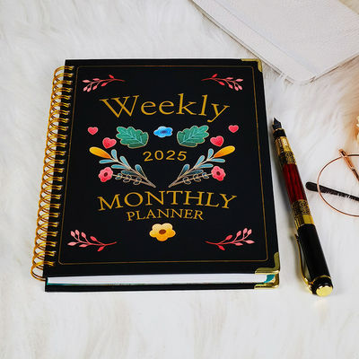 Cuaderno de tapa dura con espiral artística y color personalizado de alta durabilidad