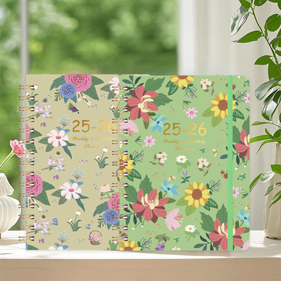 Cuaderno de espiral personalizado de tapa dura A5 con líneas y puntos en relieve