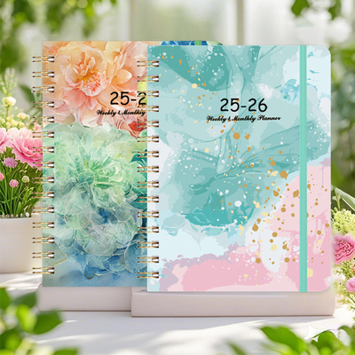 Cuaderno A5 en espiral personalizado con red de puntos o papel forrado