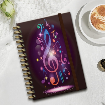 Cuaderno de espiral de tapa dura con esquema de colores pastel, alta durabilidad y papel blanco