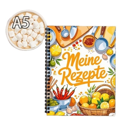 Estilo Vintage Diseño Refractado de tapa dura Espiral Cuaderno de tapa dura con material de tapa dura