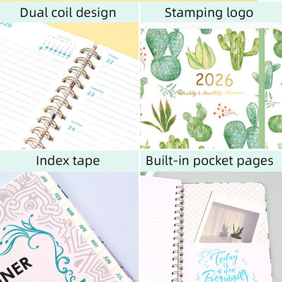 Spiral Binding Custom Journal Notebook Pocketless Customized Design