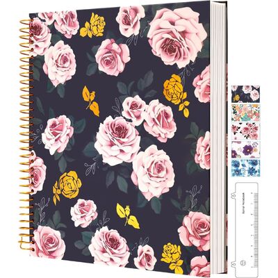 Cuaderno estándar de tapa dura con espiral de 5.8 x 8.3 pulgadas, 100 páginas, ideal para escribir, dibujar y organizar ideas de manera eficiente