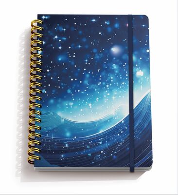 Cuaderno de tapa dura en espiral con tapa dura y papel y material de cubierta resistente diseñado para profesionales de negocios
