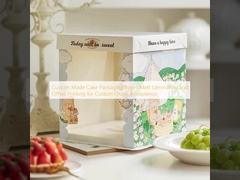 Cajas de embalaje de pasteles hechas a medida Laminado Matt e impresión offset para la aceptación de pedidos personalizados