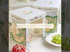 Cajas de pasteles de espesor de papel personalizable para protección y presentación de galletas