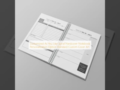 Personalizado como quieras Cuaderno de tapa dura en espiral Opción de personalización Estándar Arte de portada personalizado