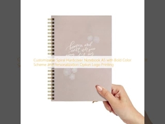Cuaderno de portada en espiral A5 personalizable con esquema de color en negrita y opción de personalización Impresión de logotipo