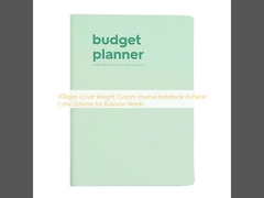 Cuaderno de diario personalizado de 300 g/m² con cubierta en esquema de colores pastel para necesidades comerciales