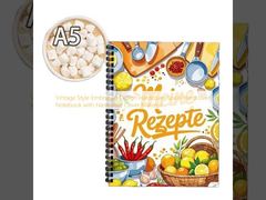 Estilo Vintage Diseño Refractado de tapa dura Espiral Cuaderno de tapa dura con material de tapa dura