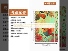 Cuaderno de tapa dura personalizado con técnica de diseño en relieve y tipo de encuadernación