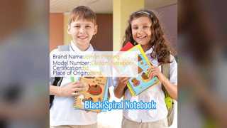 Cuaderno espiral negro para oficina y escuela