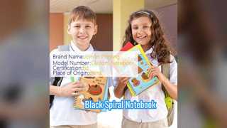 Cuaderno espiral negro de tapa dura duradera para profesionales