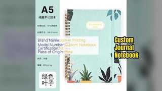 Cuaderno de diario personalizado con páginas blancas y diseño elegante