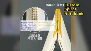 Cuaderno Espiral Personalizado 5.8x8.3 Tapa Dura Negra