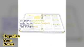 Organización y almacenamiento de cuadernos en espiral.